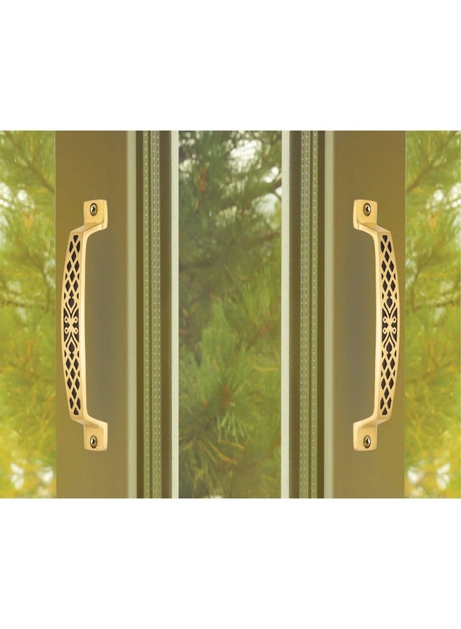 كومباس مقبض خزانة نحاسي بالكامل من كومباس | مناسب لجميع أبواب المنازل والمكاتب والفنادق | المقاس: 6 بوصات، تصميم ماسي، تشطيب عتيق | عبوة من 4 قطع - Image 4